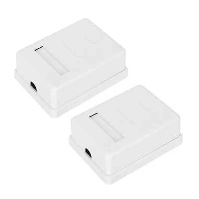 2pcs RJ45-8P8C CAT6 Single Port Networks Wiring Surface Mounted Desktop - Image 1 of 4