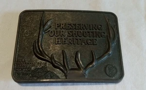 Herren NRA Preserving Our Shooting Heritage Gürtelschnalle Hirsch Messing 564 x - Bild 1 von 2