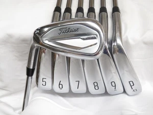 Used LH Titleist T350 Iron Set 5-PW+48 TT AMT Red R300 Regular Flex Steel Shafts - Picture 1 of 9