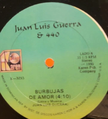 Juan Luis Guerra – La Bilirrubina   LP  Karen Records C.A.  90268     VG++ Foto 1 de 3