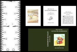 Miniaturbuch Beatrix Potter die Geschichte vom kleinen Schwein Rotkehlchen im Maßstab 1:12 - Bild 1 von 1