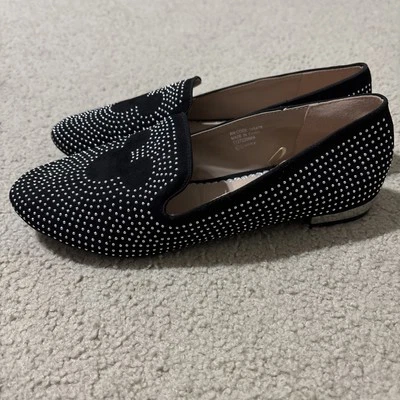 Disney Mickey Mouse Women’s Size 9 Black Diamanté Flats Shoes Slippers Loafers - Image 1 of 4