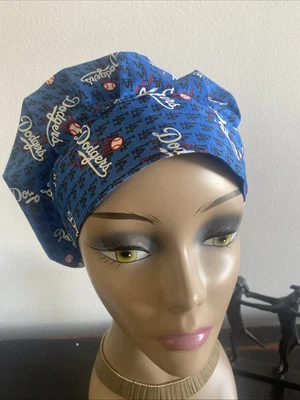 LA Dodgers Medical Bouffant Surgical Scrub Hat/Cap Hair Cover Los Angeles - Image 1 of 4