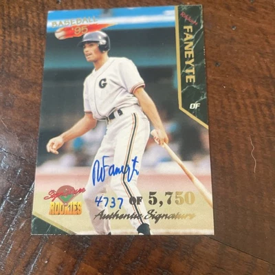 1995 Signature Rookies Baseball Auto Autograph  /5750 - Rikkert Faneyte - Image 1 of 2
