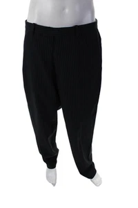 Burberry London Men's Flat Front Straight Leg Dress Pants Striped Size 38 - Picture 1 of 14