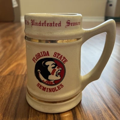 Florida State Seminoles 1979 Undefeated Season Football Ceramic Beer Stein Mug - Image 1 of 3