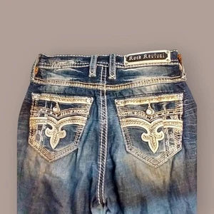 Rock Revival Cambria Damenjeans ultrahoher Bund Bootcut verziert Größe 25 - Bild 1 von 11