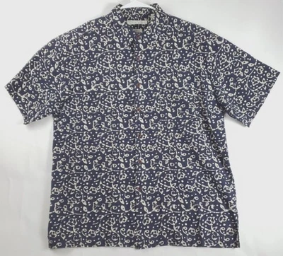 Camisa Robert Stock Para Hombre Grande Blanca Azul Manga Corta Algodón Bolsillo Foto 1 de 4