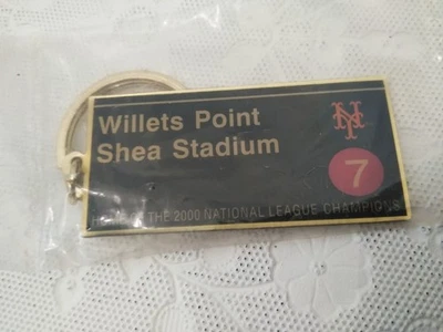 New NY New York Mets Shea Stadium Willets Point Subway Stop Key Chain 2000 - Image 1 of 3