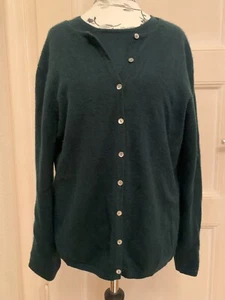 C. Berg: Kaschmir Kombination Kurzarmoberteil + Strickjacke, tannengrün, Gr. 42 - Bild 1 von 21