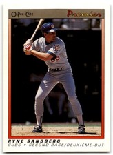 1991 O-Pee-Chee Premier Ryne Sandberg Baseball Cards #103