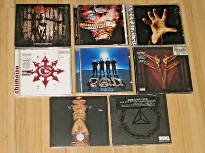 Heavy Metal 8 CD Album Collection P.O.D. System Of A Down Slipknot Chimaira - Image 1 of 4