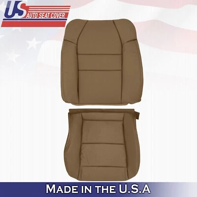 2001 2002 For Acura MDX Driver Top & Bottom Perforated Leather Seat Covers Tan - Imagem 1 de 4