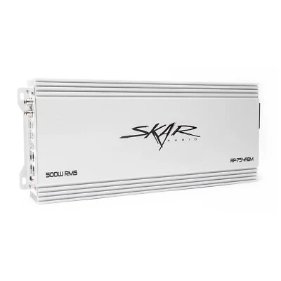 NEW SKAR AUDIO RP-75.4ABM 4 -CHANNEL 500 WATT RMS CLASS AB MARINE AMPLIFIER