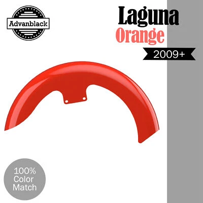 Laguna Orange 19" Reveal Wrapper Hugger Front Fender For 09+ Harley Street Road - Image 1 of 4