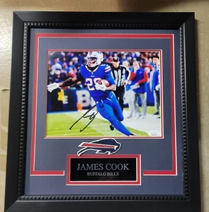 Framed James Cook Buffalo Bills Autographed 8x10 Photograph - Picture 1 of 5