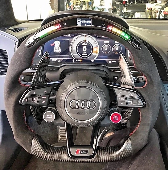 Audi R8 TTS TT Carbon Fibre LED Rev Counter Display Steering Wheel