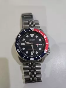 Seiko Automatic Pepsi 7S26-0030 Dive Watch Strapcode Jubilee Bracelet 200m - Picture 1 of 11