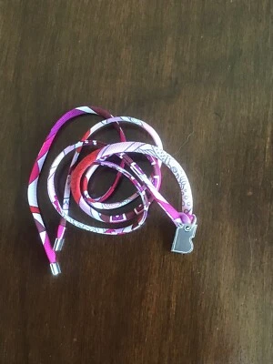 NUEVO HERMÈS Tourbillon Pulsera de Seda Collar Plata Caballo Dije 2021 Rosa Caliente Foto 1 de 4