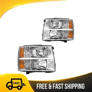 2x Front Headlight AssemblyFits Chevrolet Silverado 3500 HD 2500 HD Classic - Picture 1 of 16