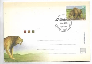 DINOSAURS ARGENTINA FDC 2001 VF - Picture 1 of 1