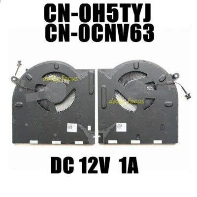 0H5TYJ 0CNV63 For DELL Alienware M17 R3 R4 P45E CPU & GPU COOLING FAN DC12V - Image 1 of 3