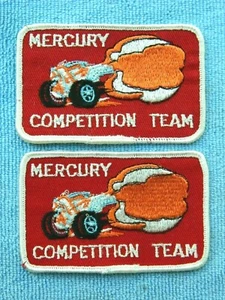 (2) Scarce Vintage Mercury Competition Team Drag Racing Patches, NOS, Cougar - Picture 1 of 3