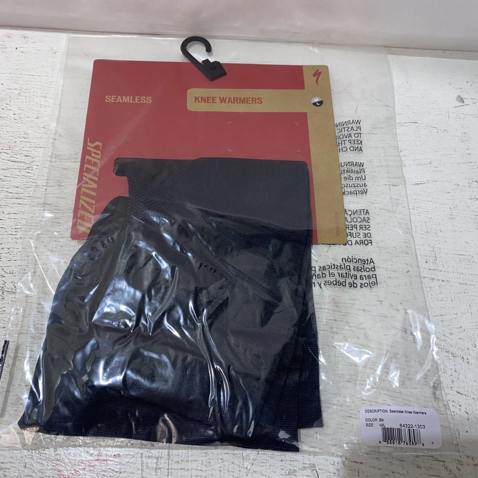 Specialized бесшовный подогреватель колена, черный, размер M/L 64322-1303. Сделано в Италии - Изображение 1 из 2