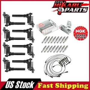 16 NGK Spark Plug & 8x Ignition Coil & 1x Wire Set For Chrysler Dodge Ram 1500 - Picture 1 of 11