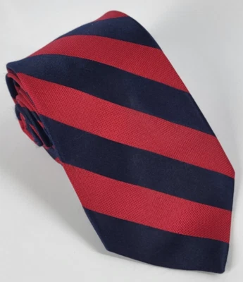 IZOD Silk Tie Red Blue Stripes Men Necktie 58 x 3.25 - Image 1 of 4