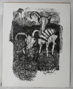 Southwestern Art Print Cows, Bulls - Abstract? Signed Limited Edition #4 of 10 - Picture 1 of 4