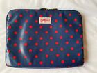 Cath Kidston Navy Blue and Red Polka Dots Laptop Sleeve Bag (40cm x 31cm)