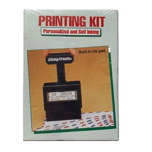 Vintage Printing Kit Personalized and Self Inking Scrapbook Ephemera Crafts Art - Picture 1 of 3