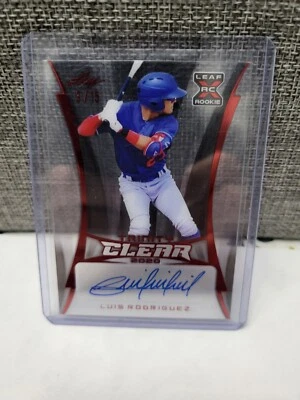 2020 Leaf Trinity Clear Luis Rodriguez Auto RC 3/15 - Image 1 of 2