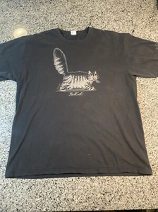 Vintage Crazy Shirts Hawaii Shirt Men XXL Black B Kliban Cat Badcat Tee - Picture 1 of 10