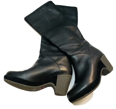 "Botas negras hasta la rodilla de cuero Al Cante Camper para mujer talla 40 con tacones de 5,5""" Foto 1 de 4