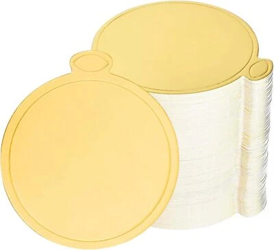 100 Packs Gold Cake Boards,3.1 Inch Mini round Cake Boards,Food-Graded Corrugate - Image 1 of 2