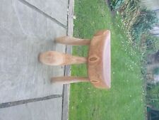 Solid oak stool, rustic handmade sustainably sourced, brand new, aesthetic, 47cm