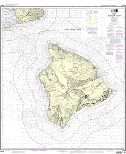 NOAA Chart Island Of Hawaii 17th Edition 19320