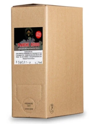 Vino Rosso Marche IGT 2024 " senza solfiti aggiunti " Bag in Box 3 L Geminiani - Bild 1 von 4