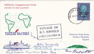 1963 Tristan De Cunha MV Bornholm carried and signed cover - Picture 1 of 1