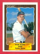 1990 ProCards (BB) Ryan Klesko SUMTER BRAVES MINORS ROOKIE/RC CARD #2441 BRAVES