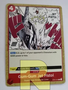 Gum-Gum Jet Pistol ® Comune ® Straw Hat Crew C ST01-015 ® One Piece ® Inglese - Picture 1 of 2