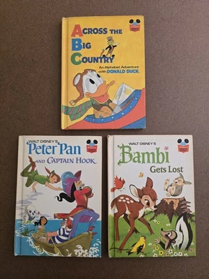 LOT OF 3 BOOKS Disney's Wonderful World of Reading Hardcovers Vintage FREE SHIP! - Image 1 of 4