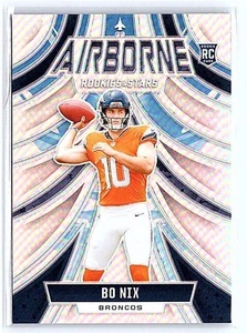 Bo Nix 2024 Panini Rookies & Stars Airborne Silver #A-BNX RC Broncos (160) - Picture 1 of 2
