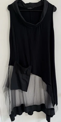 Vestido para mujer Luukaa negro 10 capas caprichosas transparentes grunge diseñador asimétrico Foto 1 de 4