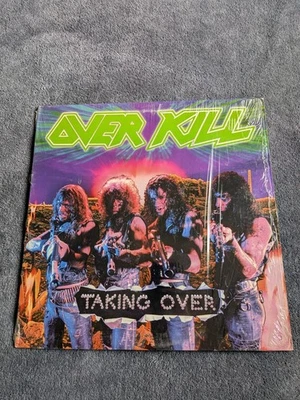 **Original Pressing In Shrink** OVERKILL "Taking Over" (1987) Megaforce LP  VG+ - Image 1 of 4