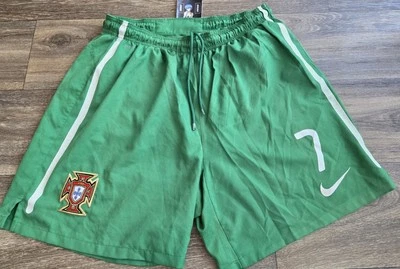 Pantalones cortos de fútbol Nike Portugal Home 2010 Home Cristiano Ronaldo CR7 partido para hombre talla L Foto 1 de 4
