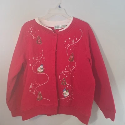 Sudadera Shenanigans Vintage Mujer Navidad Abuela Vacaciones Muñeco de Nieve Talla XL Foto 1 de 4