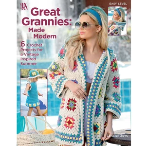Leisure Arts Great Grannies:Made Modern Book, Granny Square Crochet Book, - Picture 1 of 7